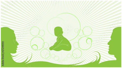 Mum the father and the child