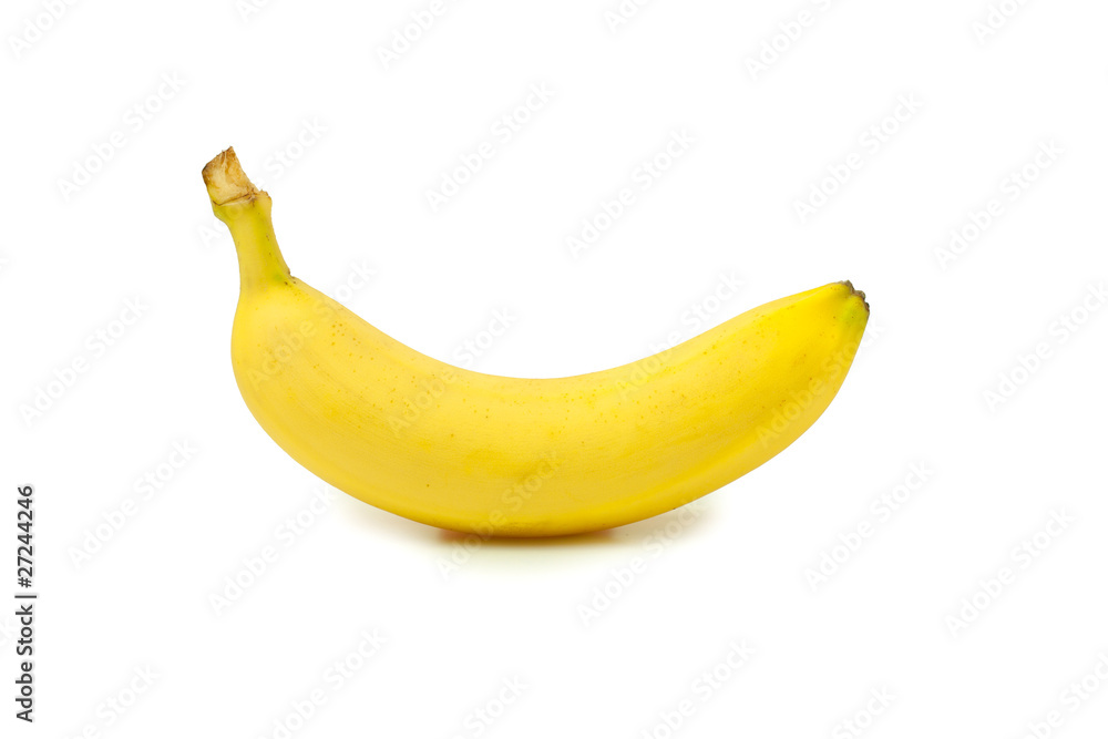 Banan na białym tle