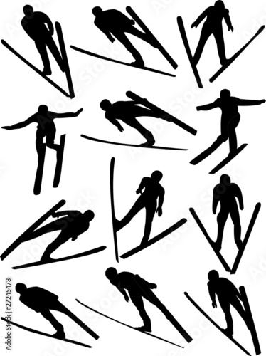 ski jumping collection - vector