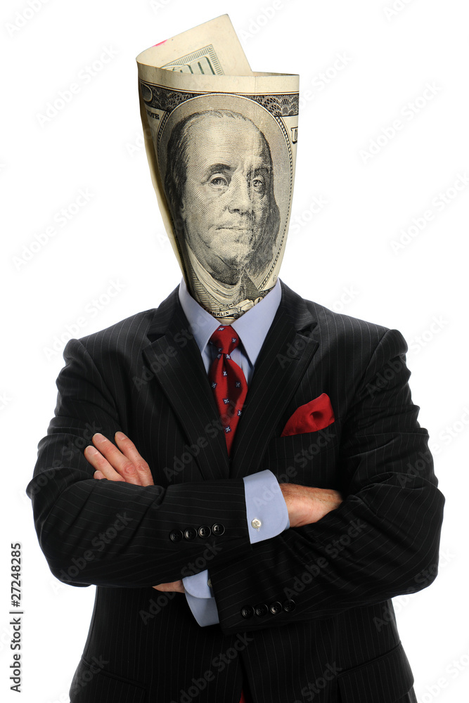 Portrait of Businessman With US Bill Portrait of Businessman With US Bill