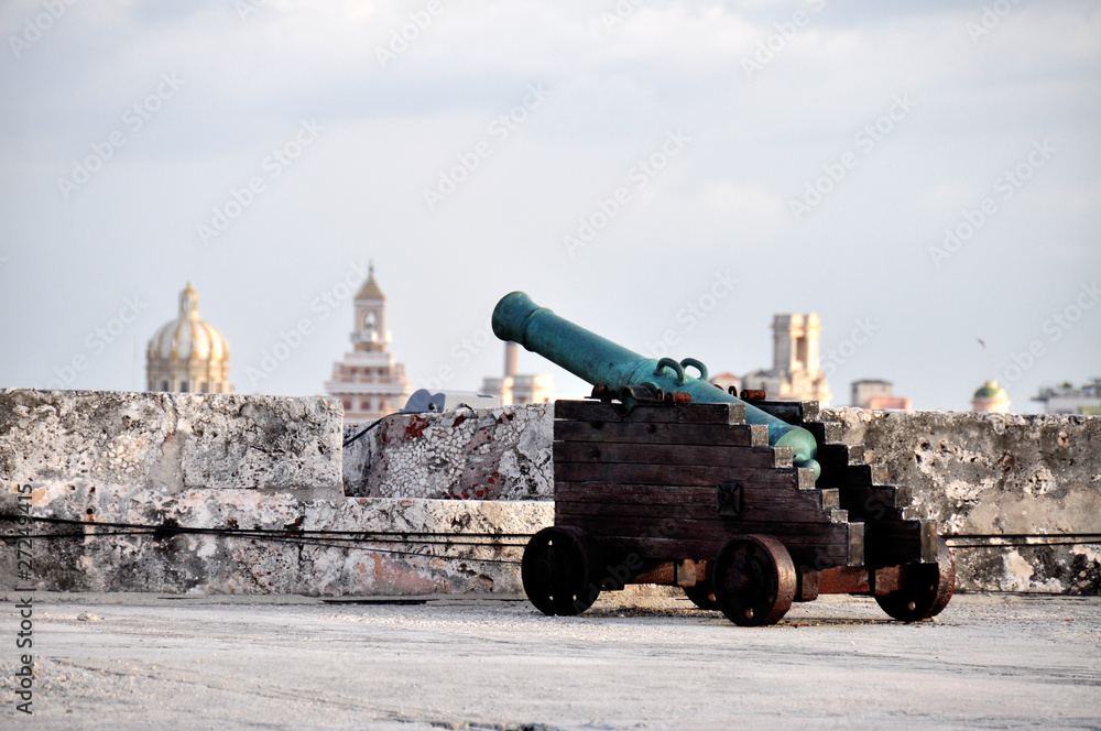 A cannon near lighthouse in habana, cuba