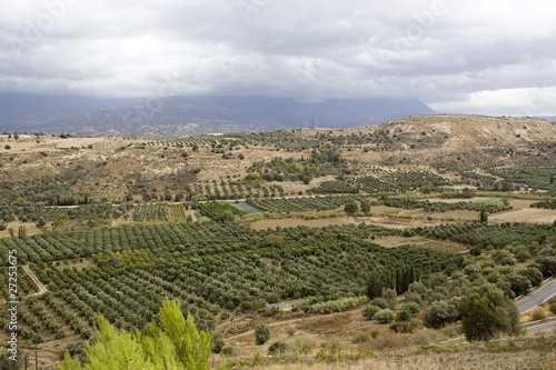 Landscape of Messara Valley situated on the southwestern part of