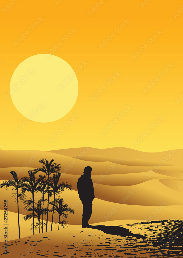Man on desert Man on desert