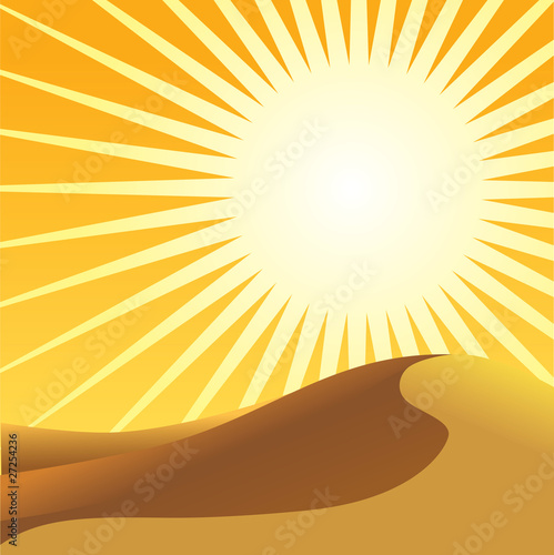 Sand dune and sun