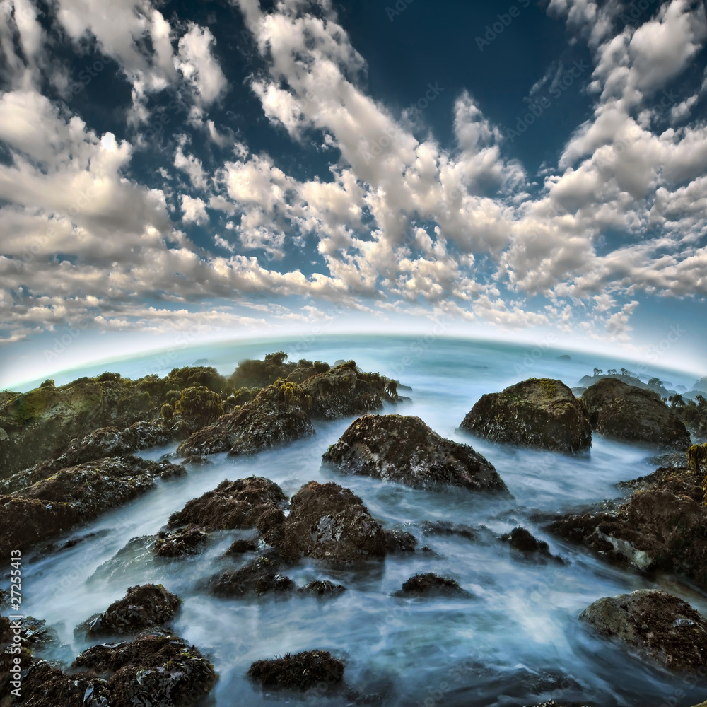 Rocky Ocean Beach Sea Shore