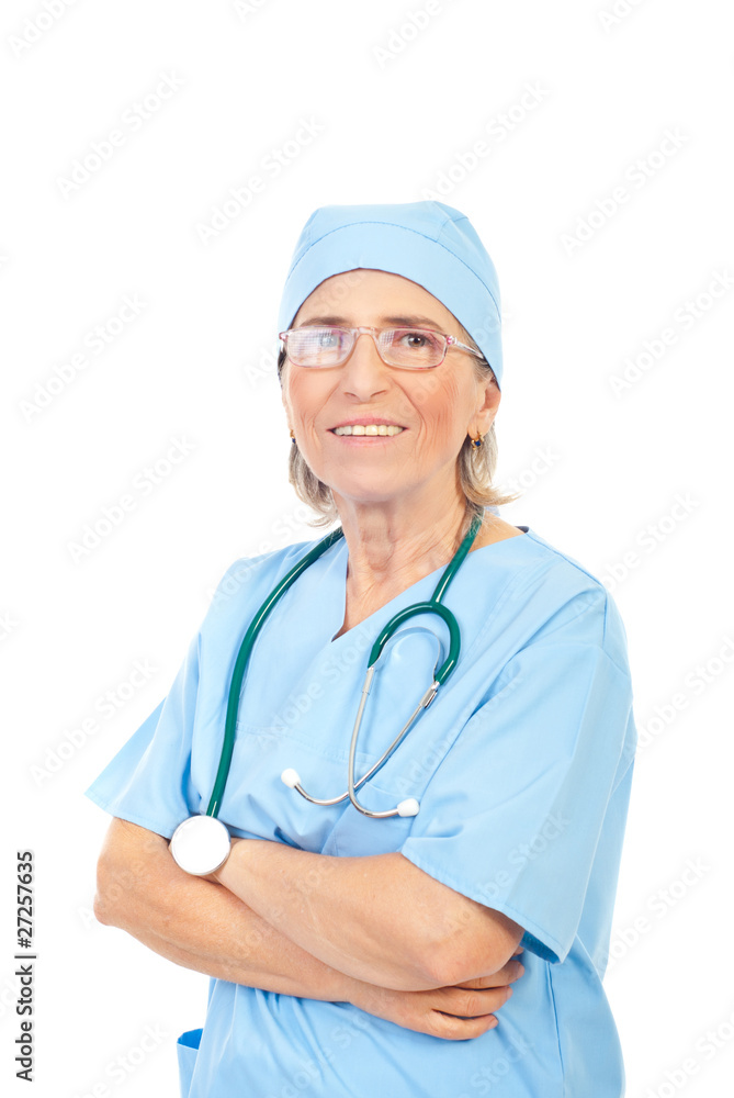 Portrait of senior doctor with eyeglasses Portrait of senior doctor with eyeglasses