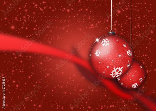 Red Christmas balls