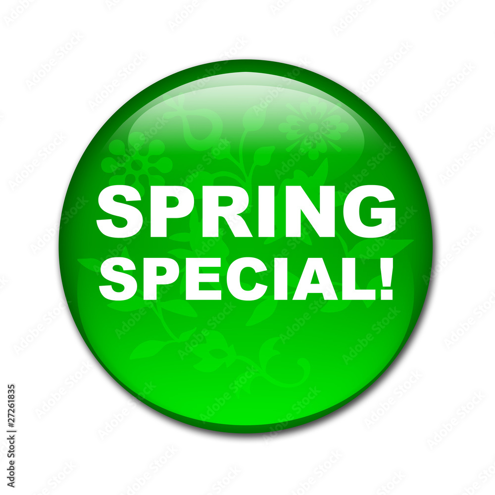 Boton brillante texto SPRING SPECIAL! Boton brillante texto SPRING SPECIAL!