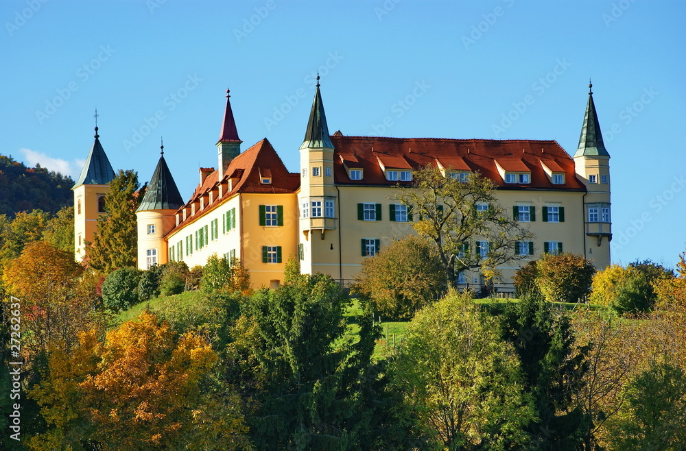 Castle Sankt Martin - Graz,Austria in sunny autumn day.