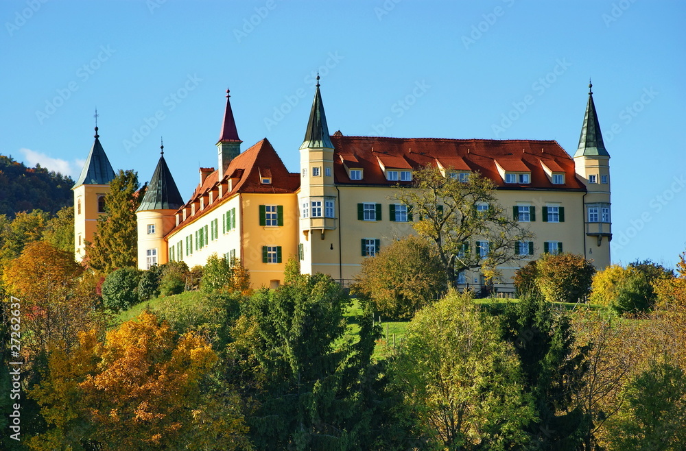 Castle Sankt Martin - Graz,Austria in sunny autumn day. Castle Sankt Martin - Graz,Austria in sunny autumn day.