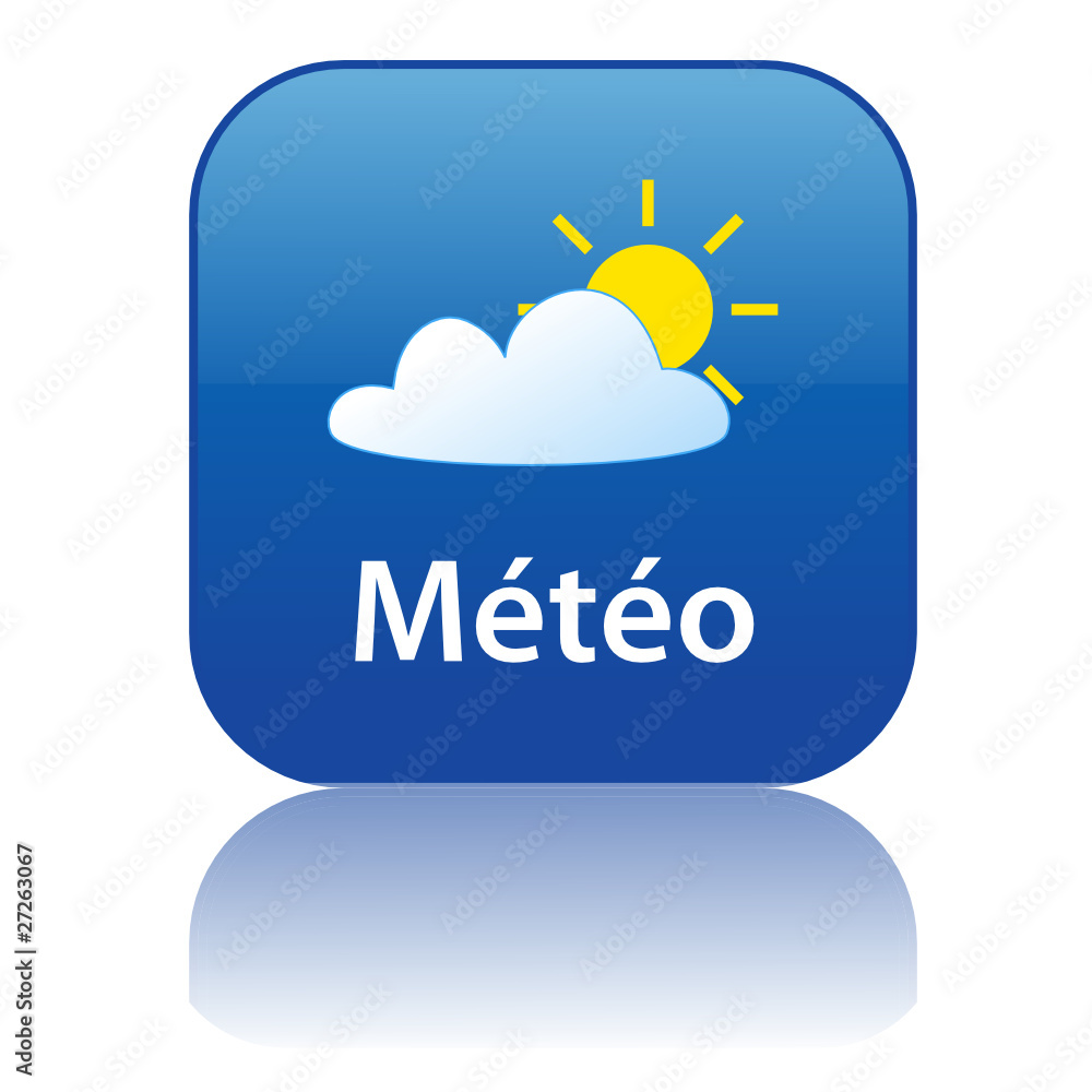 Bouton METEO (prévisions météorologiques informations) Stock