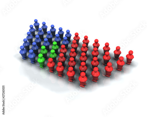 Canvas-taulu Midterms majority elections blue red vote