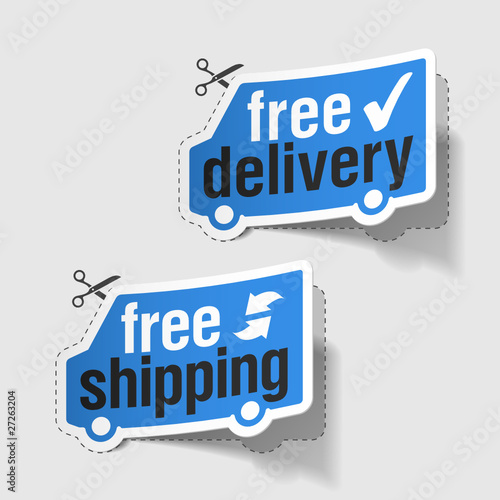 Free delivery, free shipping labels