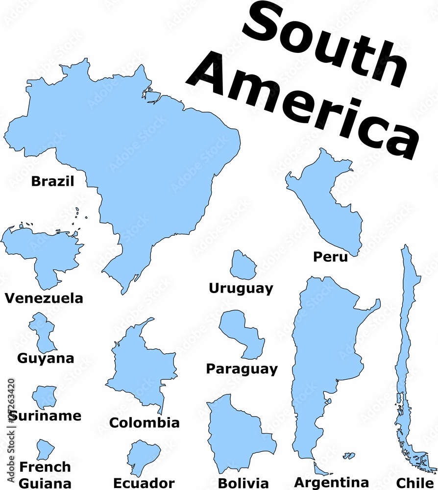Fototapeta Länder Südamerikas