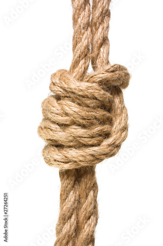 knot tied by a rope
