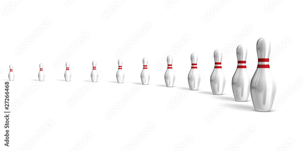 Bowling Pins in Formation Stock Illustration | Adobe Stock