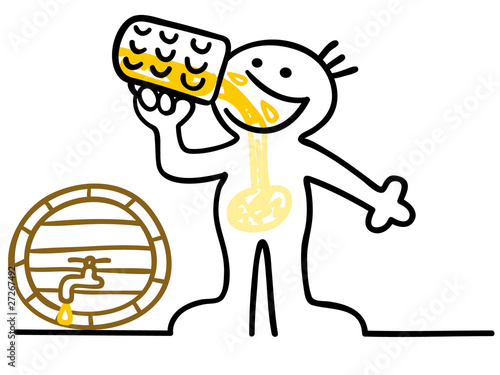 figur trinkt bier