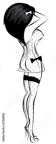 Sexy pin-up sketch