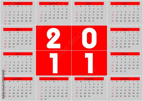 2011 graphic calendar