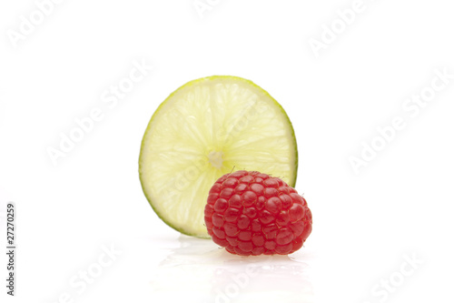 Himbeere und Limette