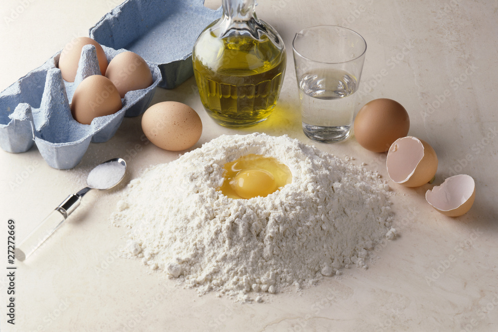 Ingrédients pour la fabrication de la pâte Ingrédients pour la fabrication de la pâte
