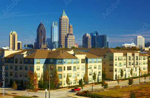 Condominiums against the midtown. Atlanta, GA. USA.