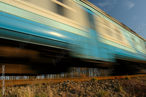 train wagon with blur effect