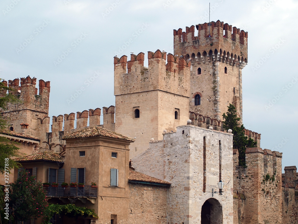 Old castle in the Sirmione, Italy