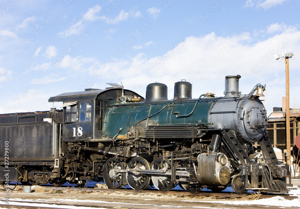 steam locomotive, Alamosa, Colorado, USA