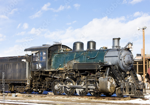 steam locomotive, Alamosa, Colorado, USA