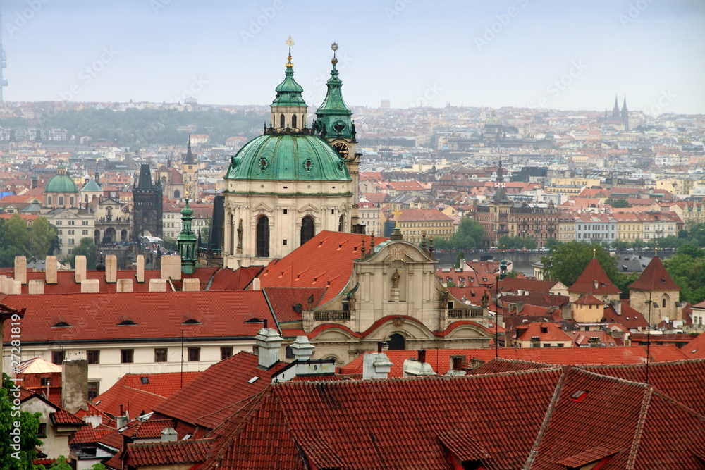 View  of the old  city from Prague Castle, Czech Republic