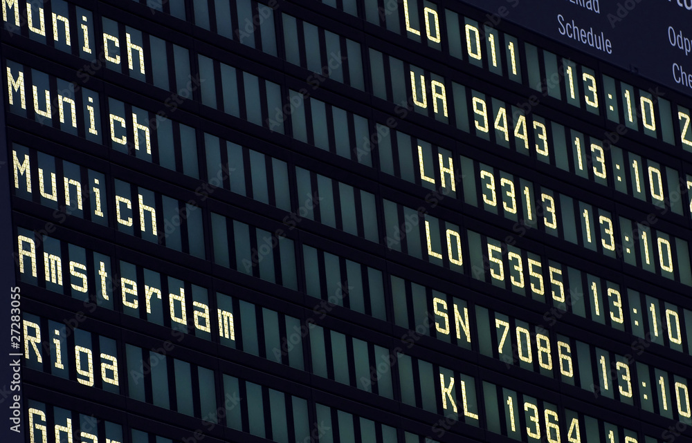 Fototapeta premium Airport information board.