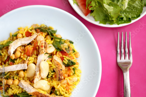 Chicken Butterbean and Turmeric Salad