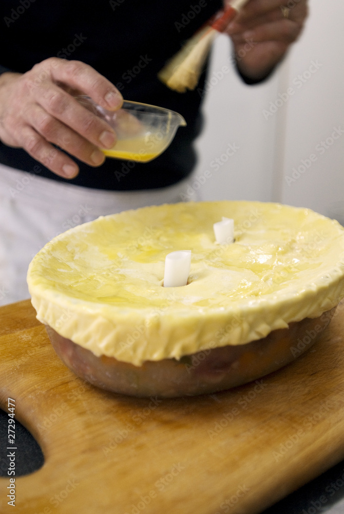 Dorer la pâte avec du jaune d