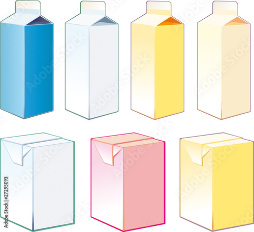 Paper cartons for milk and juice