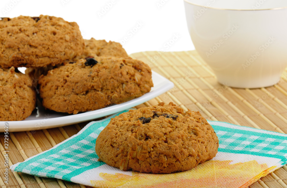 Oatmeal Cookies And Cup Of Tea Oatmeal Cookies And Cup Of Tea