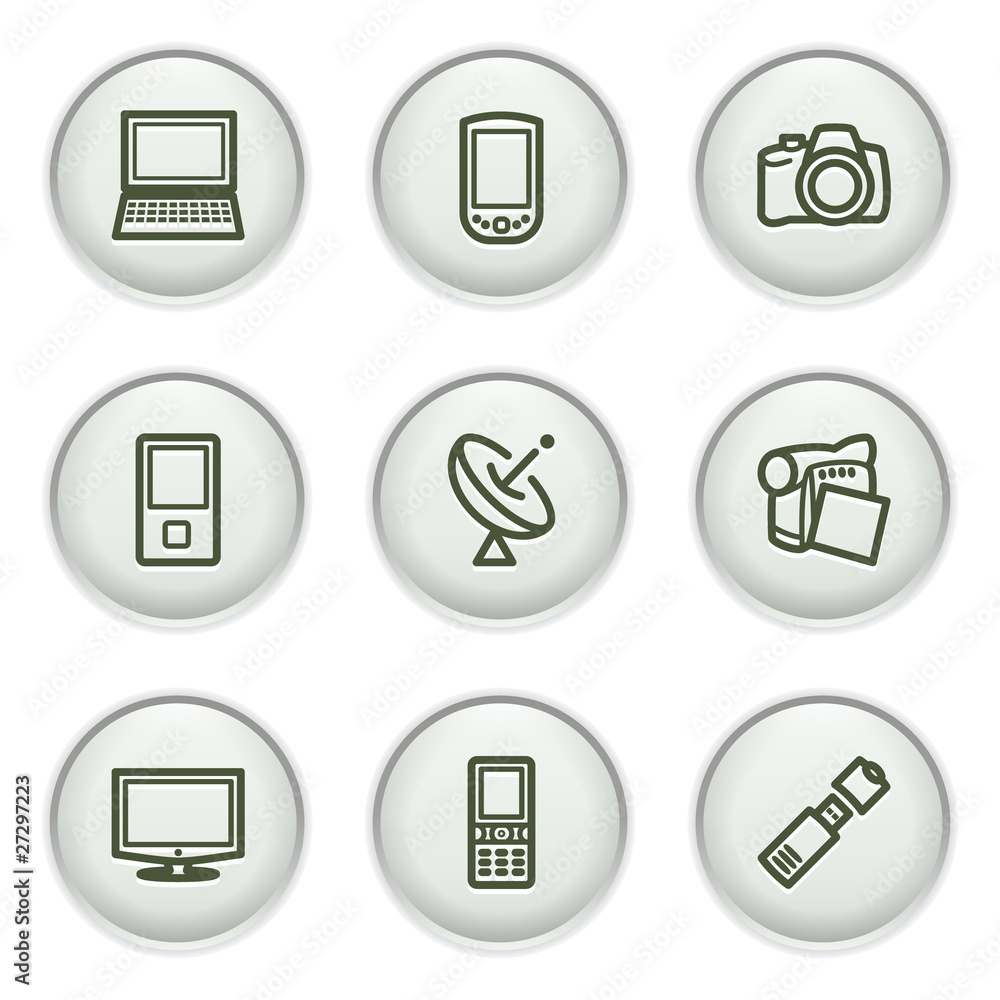 Gray icon with button 16