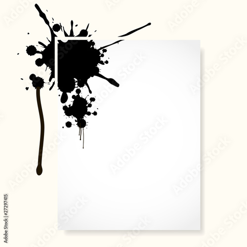 sheet with inkblot