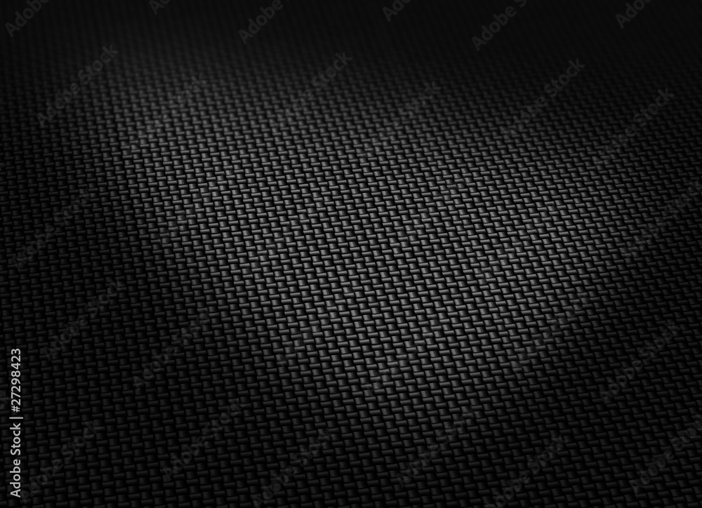 Black woven carbon fibre surface curved form soft shadows Black woven carbon fibre surface curved form soft shadows