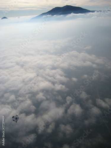 Obraz na plátně Aus dem Heißluftballon