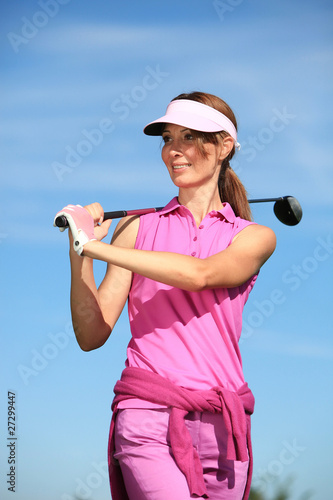 Weibliche Golferin