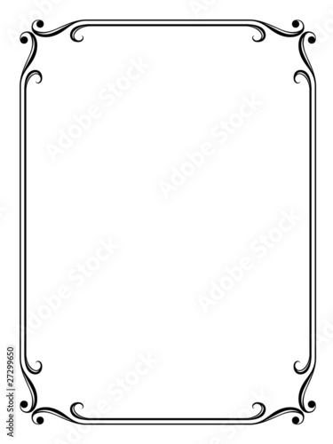 Vector calligraphy ornamental decorative frame