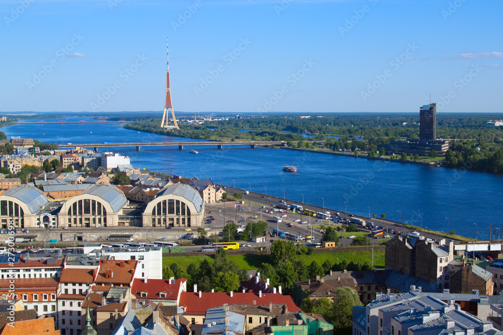 Riga, Latvia, cityscape from Saint Peters church