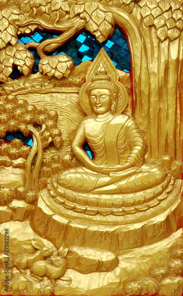 Fototapeta premium Carving history of the Buddha