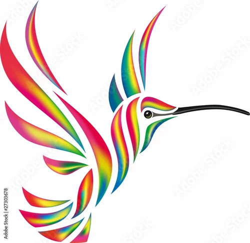 Naklejka na ścianę ogień kolibra