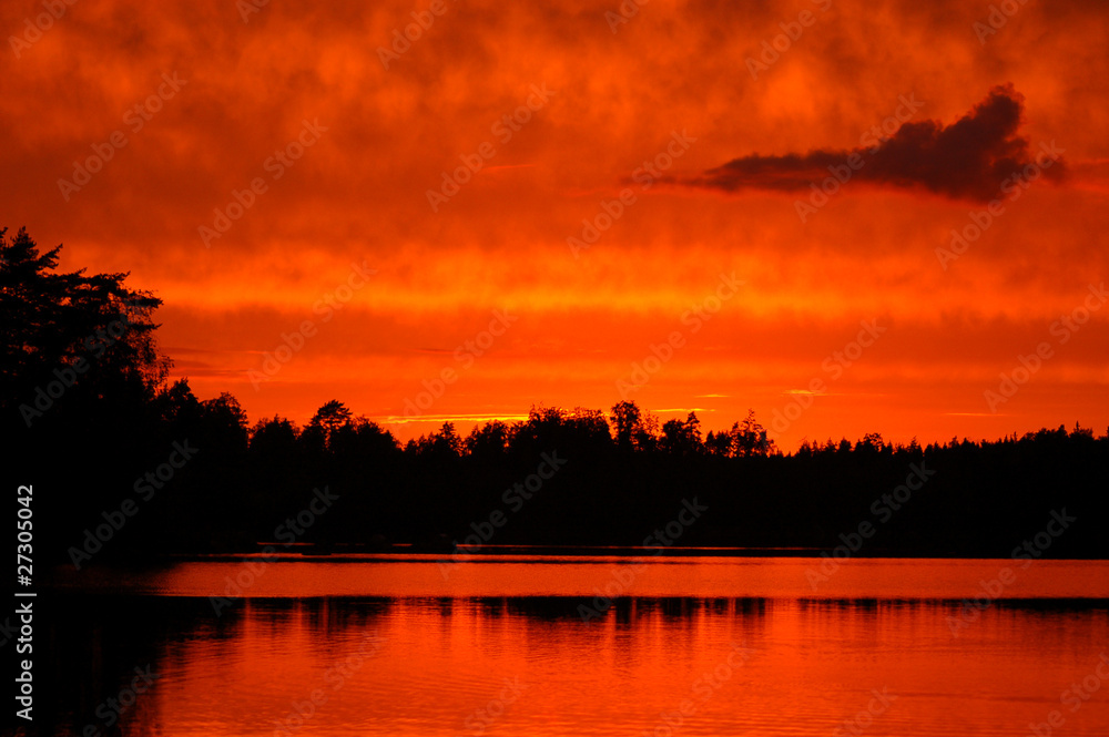 Sonnenuntergang in Schweden