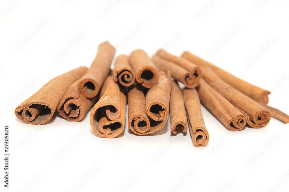 Cinnamon sticks on white Cinnamon sticks on white