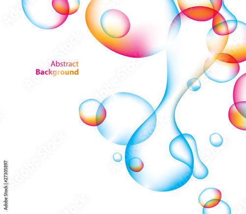Abstract background from iridescent drops of water