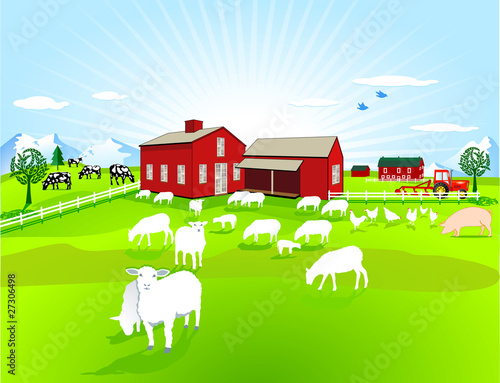 Farm mit Farmland