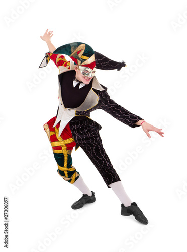 Foto Happy Harlequin posing